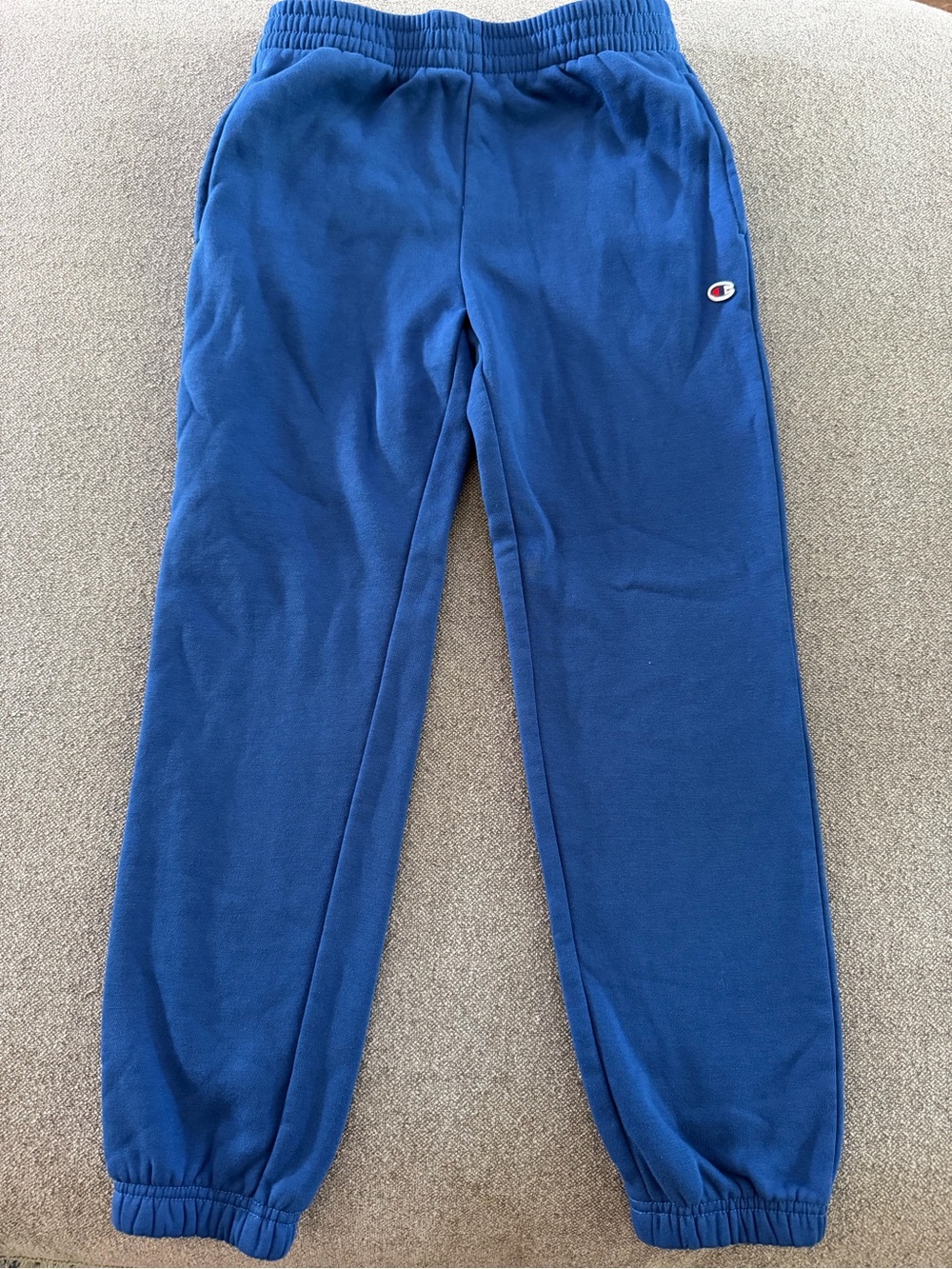 Champion Kids Blue Fleece Jogger Pants Size L (10/12)
